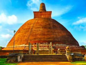 The sacred city of Anuradhapura was the first capital of Sri Lanka. Today this city hosts a massive collection of Buddhist monuments and artifacts that date back to 7th century BCE. The city was abandoned around 1300 CE. It makes a treasure trove of artifacts and ruins. It is also a UNESCO world heritage site.