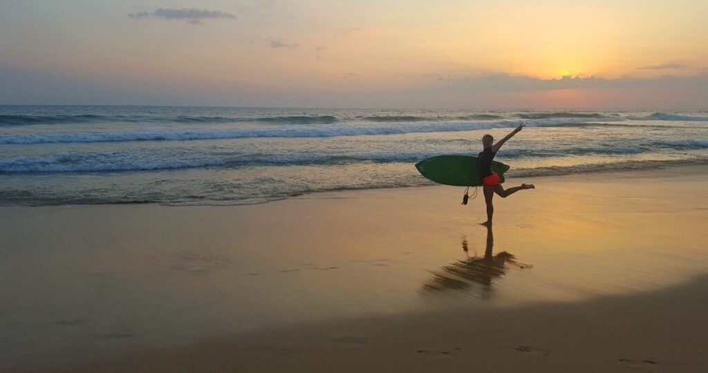Surfing Mirissa in Sri Lanka