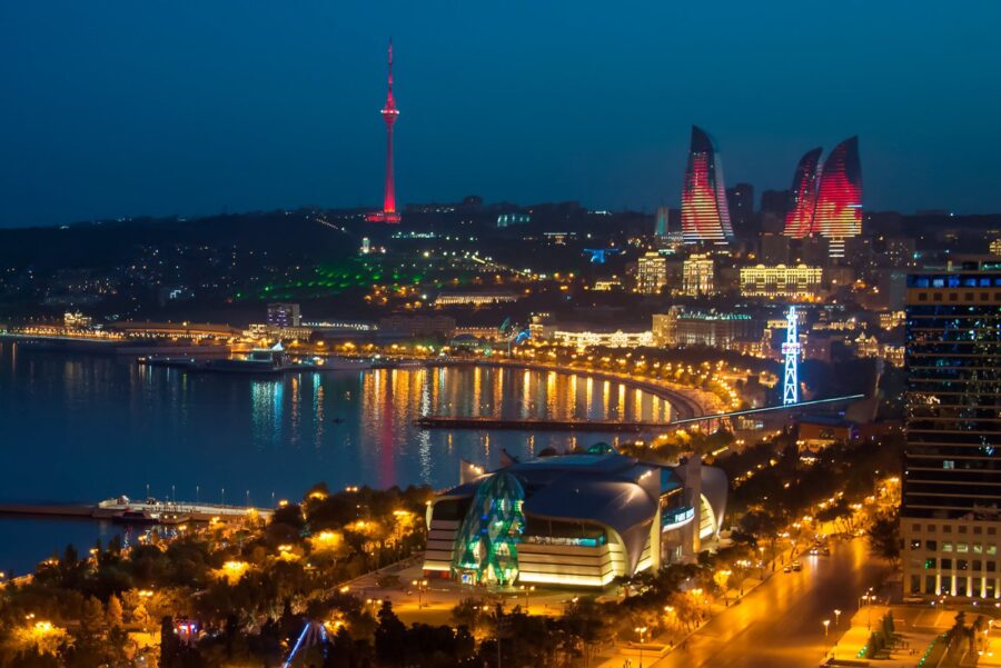 Iconic Flame Towers in Baku, Azerbaijan tour packages.