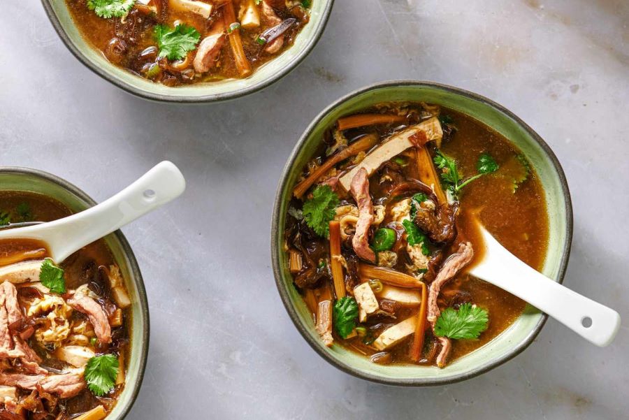 The world-famous hot and sour soup